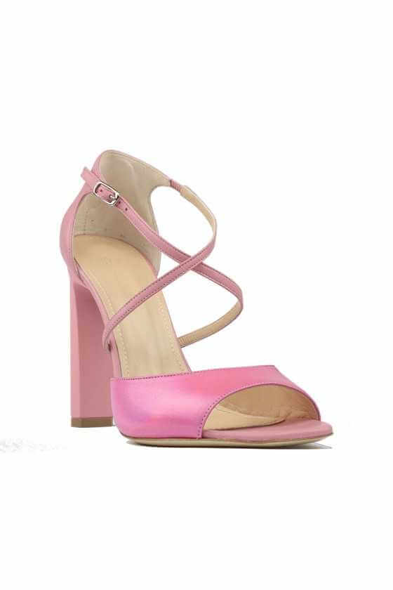 Heeled Sandal pink color