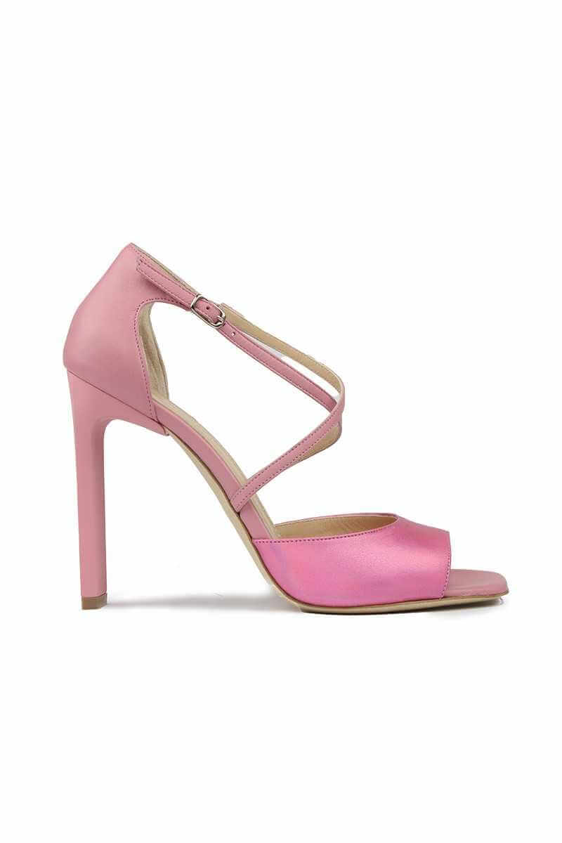 Sandalo spuntato sciantosa rosa multicolor