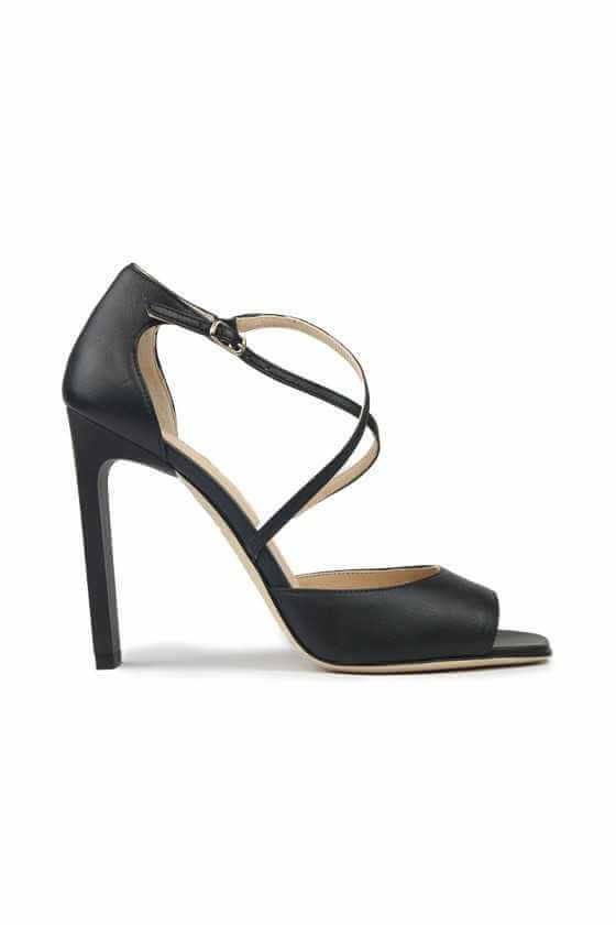 Popped heeled Sandal Sciantosa black color
